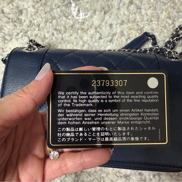 Chanel Navy Quilted Handbag - Picture 11 of 16